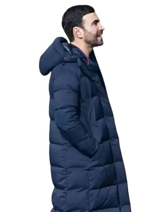 Ted Lasso S03 Roy Kent Blue Puffer Coat