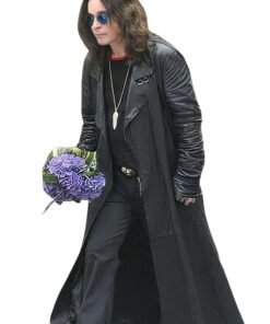 Ozzy Osbourne Black Leather Long Coat