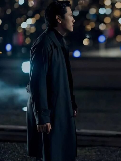 The Recruit S02 Teo Yoo Black Trench Coat