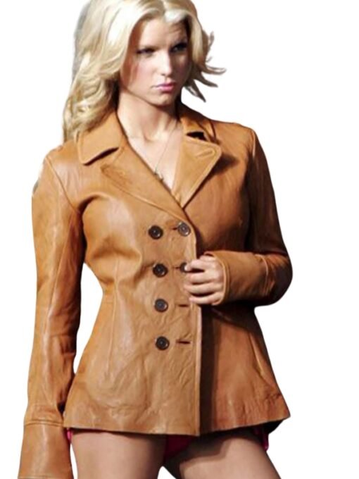 Jessica Simpson Brown Leather Jacket