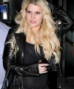 Women's Jessica Simpson Leather Jacket Black