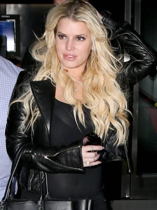 Women's Jessica Simpson Leather Jacket Black