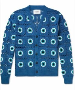 Bryan Terrell Clark Sherri Blue Evil Eye Cardigan