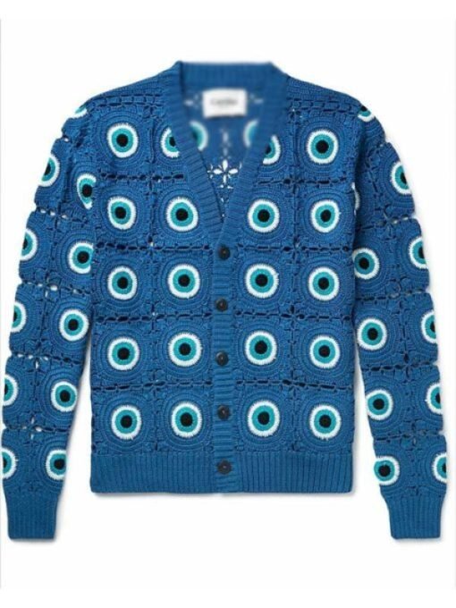 Bryan Terrell Clark Sherri Blue Evil Eye Cardigan