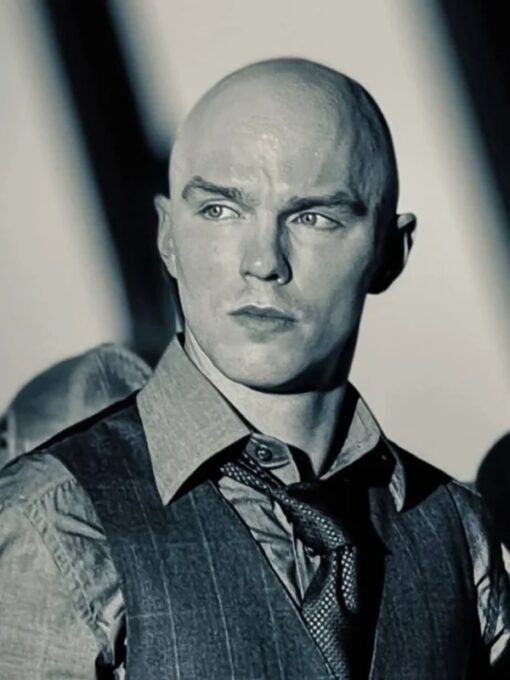 Nicholas Hoult Superman Lex Luthor Grey Vest