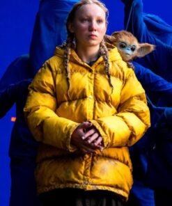 Helena Zengel Yellow Puffer Jacket