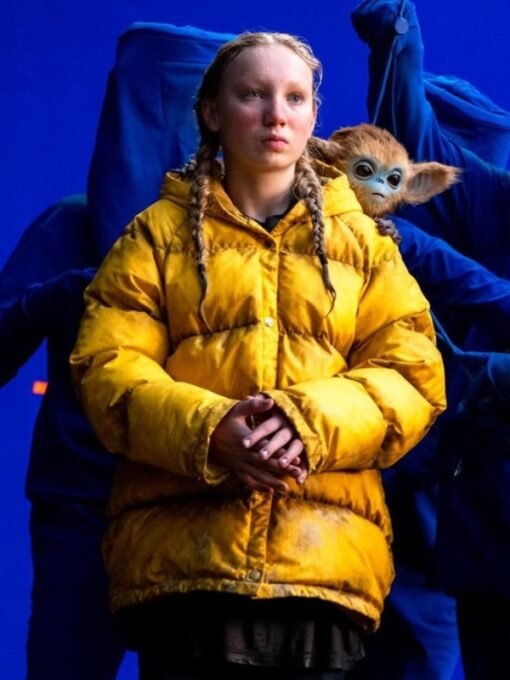 Helena Zengel Yellow Puffer Jacket