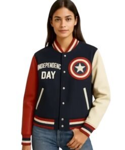 USA Independence Day Eagle Varsity Jacket