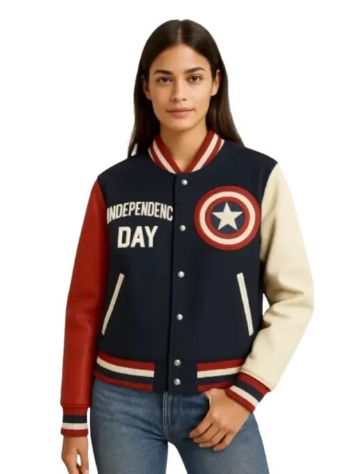 USA Independence Day Eagle Varsity Jacket