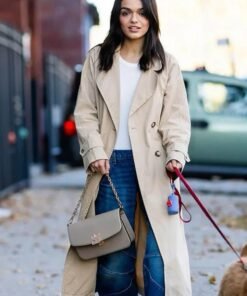 Rachel Zegler Beige Coat