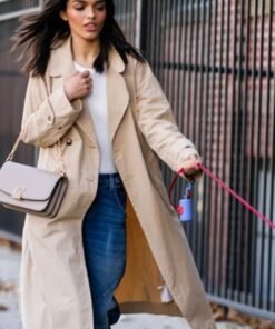 Rachel Zegler Cotton Coat Beige