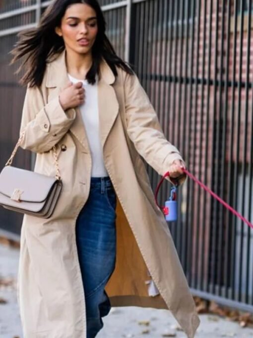 Rachel Zegler Cotton Coat Beige