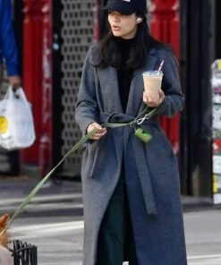 Rachel Zegler Grey Trench Coat