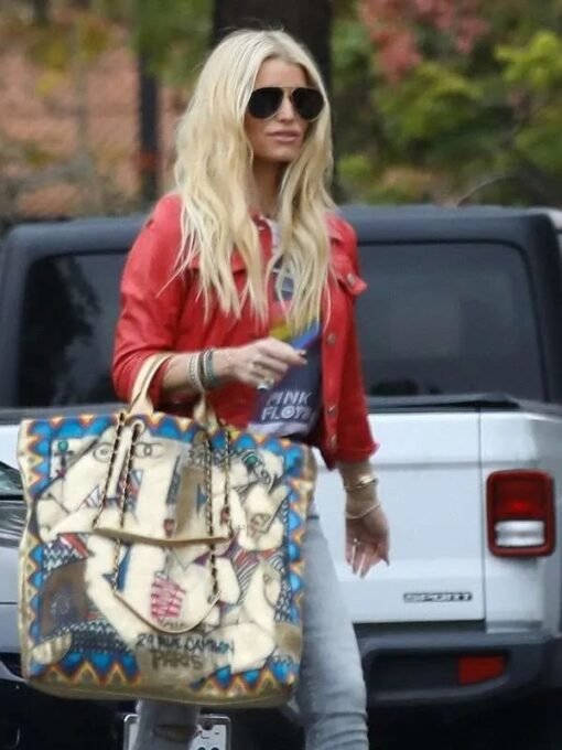 Basketball Jessica Simpson Red Jacket