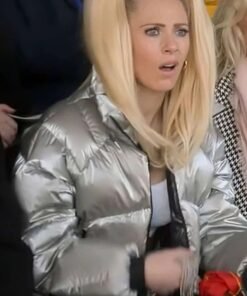 Keeley Jones Ted Lasso S03 Silver Puffer Jacket