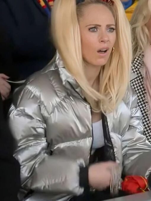 Keeley Jones Ted Lasso S03 Silver Puffer Jacket