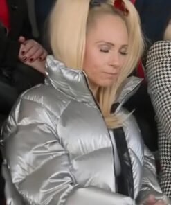 Ted Lasso S3 Juno Temple Silver Puffer Jacket