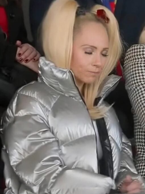 Ted Lasso S3 Juno Temple Silver Puffer Jacket
