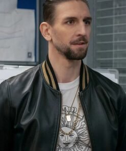 Ted Lasso Maximilian Osinski Bomber Leather Jacket