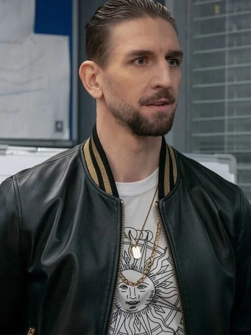 Ted Lasso Maximilian Osinski Bomber Leather Jacket