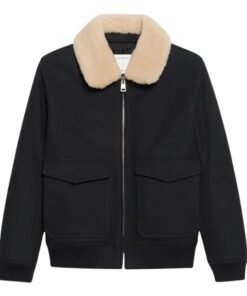 Ted Lasso Stephen Manas Black Shearling Jacket