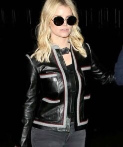 Street Style Jessica Simpson Leather Jacket