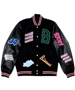 Leo Reich Too Much Black Varsity Jacket