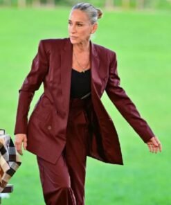 And Just Like That Sarah Parker Burgundy Suit