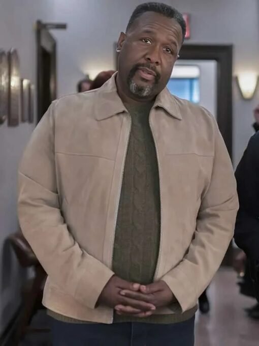 Wendell Pierce Elsbeth S02 Suede Leather Jacket