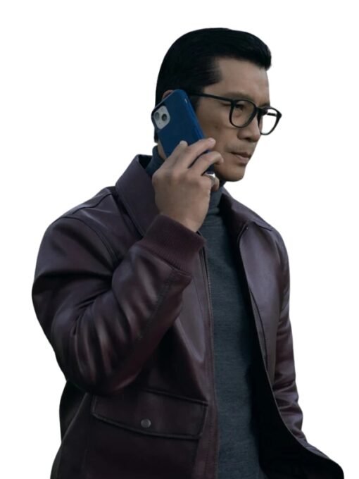 Dustin Nguyen Dope Thief Maroon Leather Jacket