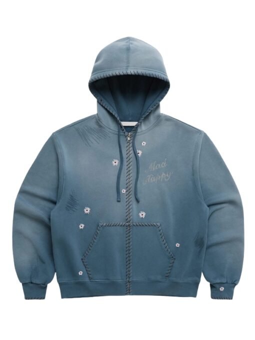 Madhappy Crystal Flower Zip Up Hoodie