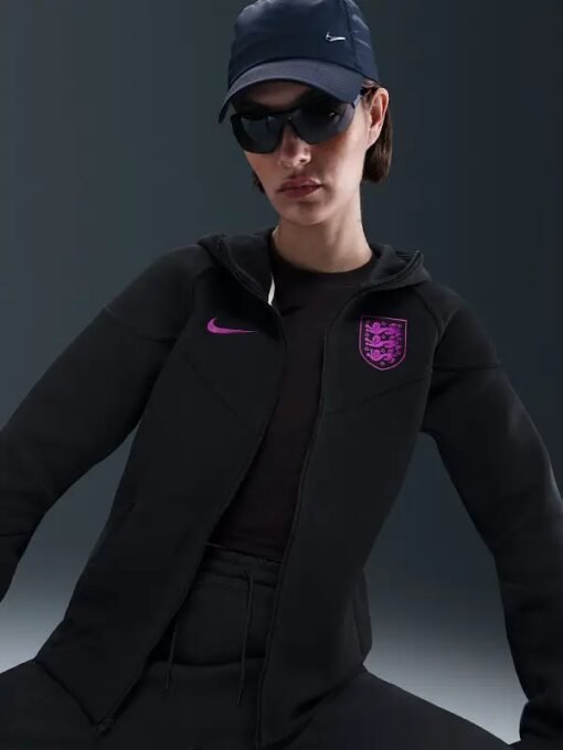England Nike Tech Zip Up Black Hoodie