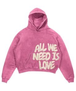 All We Need Is Love Pink Hoodie