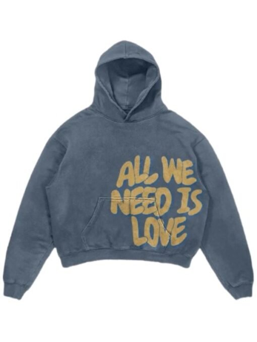 All We Need Is Love Dark Blue Hoodie