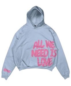 All We Need Is Love Light Blue Hoodie