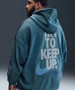 Nike Club Oversized French Terry Blue Hoodie