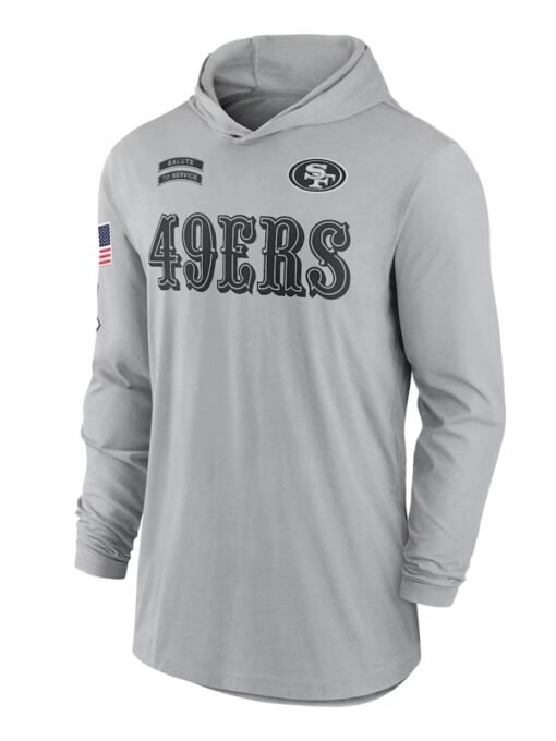 San Francisco 49ers Salute to Service 2024 Hooded T-Shirt
