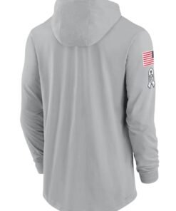 San Francisco 49ers Salute to Service Gray Hooded T-Shirt