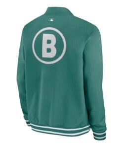 Nike MLB Full-Zip Green Bomber Jacket