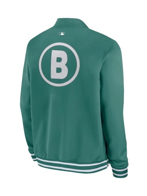 Nike MLB Full-Zip Green Bomber Jacket