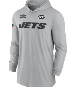 New York Jets Salute to Service Gray Hooded T-Shirt