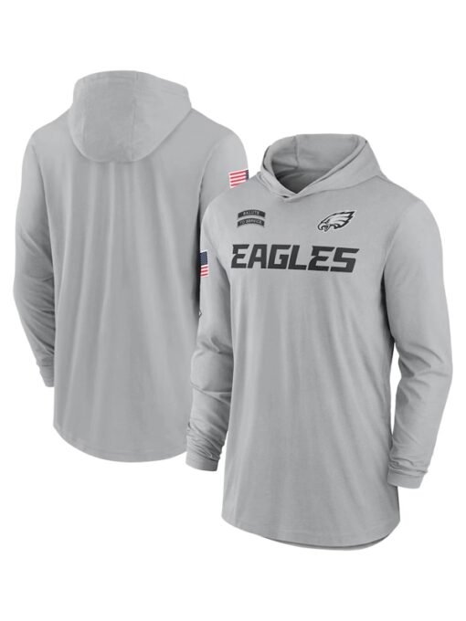 2024 Philadelphia Eagles Salute to Service Hooded T-Shirt