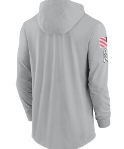 Philadelphia Eagles Salute to Service Gray Hooded T-Shirt