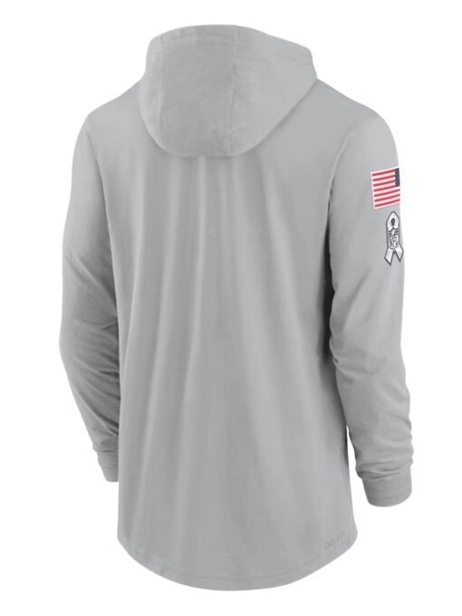 Philadelphia Eagles Salute to Service Gray Hooded T-Shirt