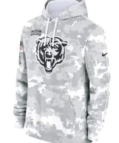 Chicago Bears 2024 Arctic Camo Salute to Service Hoodie