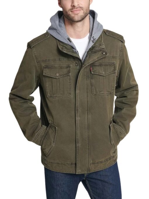 Luigi Mangione Cotton Jacket Green