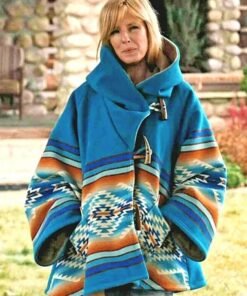 Kelly Reilly Yellowstone Blue Hooded Coat