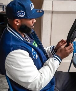50th Season Seattle Seahawks Jacket Blue