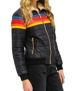 Aviator Nation 4 Stripe Rainbow Jacket