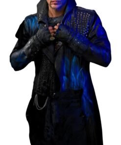 Descendants 3 Hades Black Leather Coat